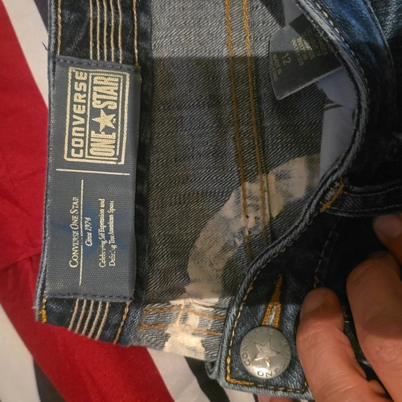 Converse One Star 1974 "distressed" Women’s jeans size 12 - Picture 3 of 4